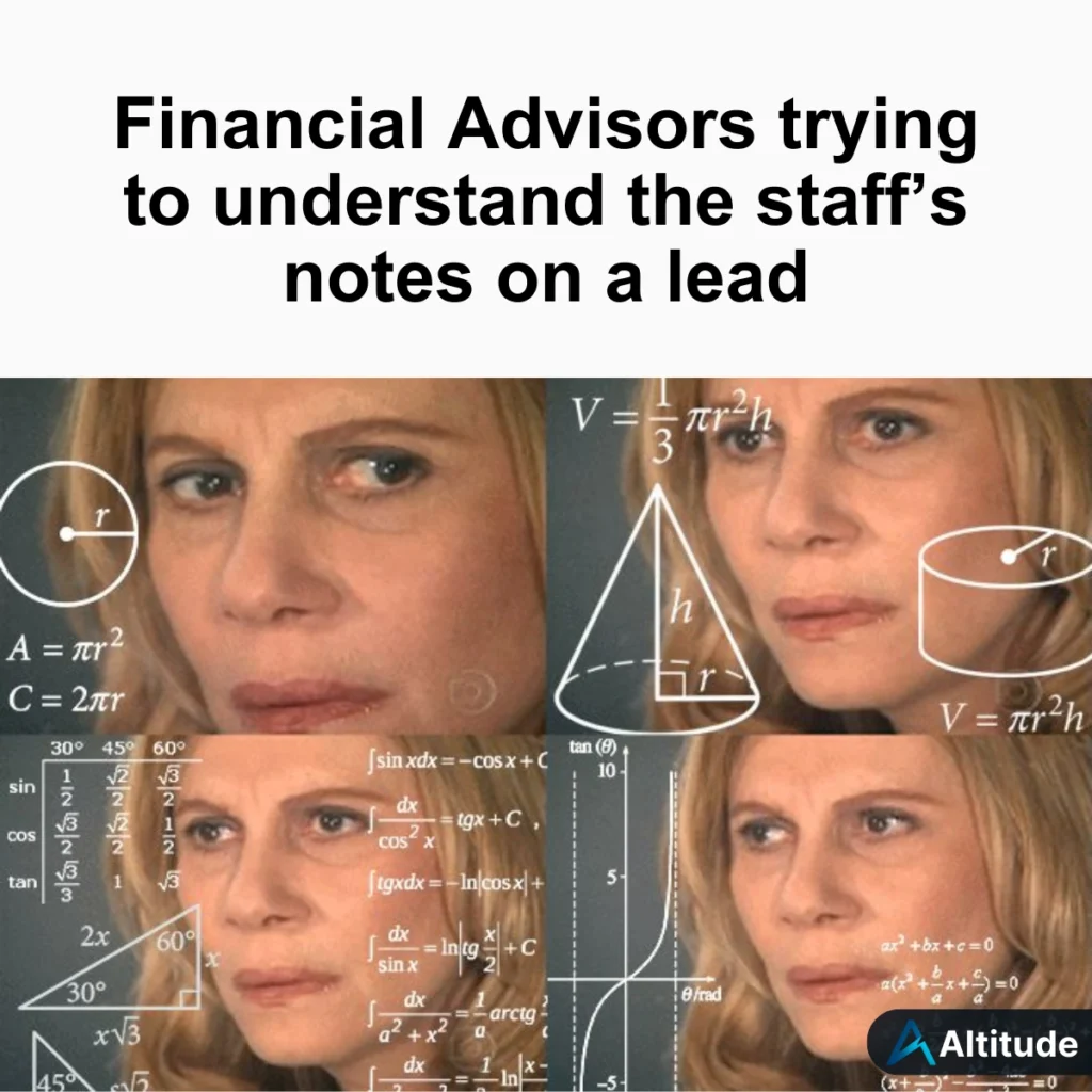 CRM Notes Financial Advisor Meme