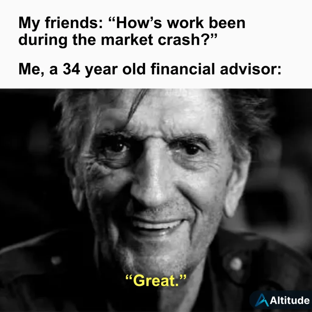 Market Crash Financial Advisor Meme