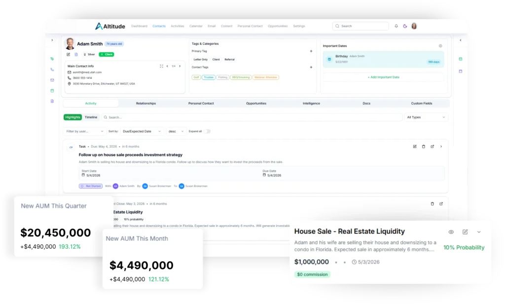 Altitude CRM UI