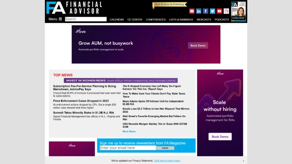 FA Mag Website Financial Advisor News