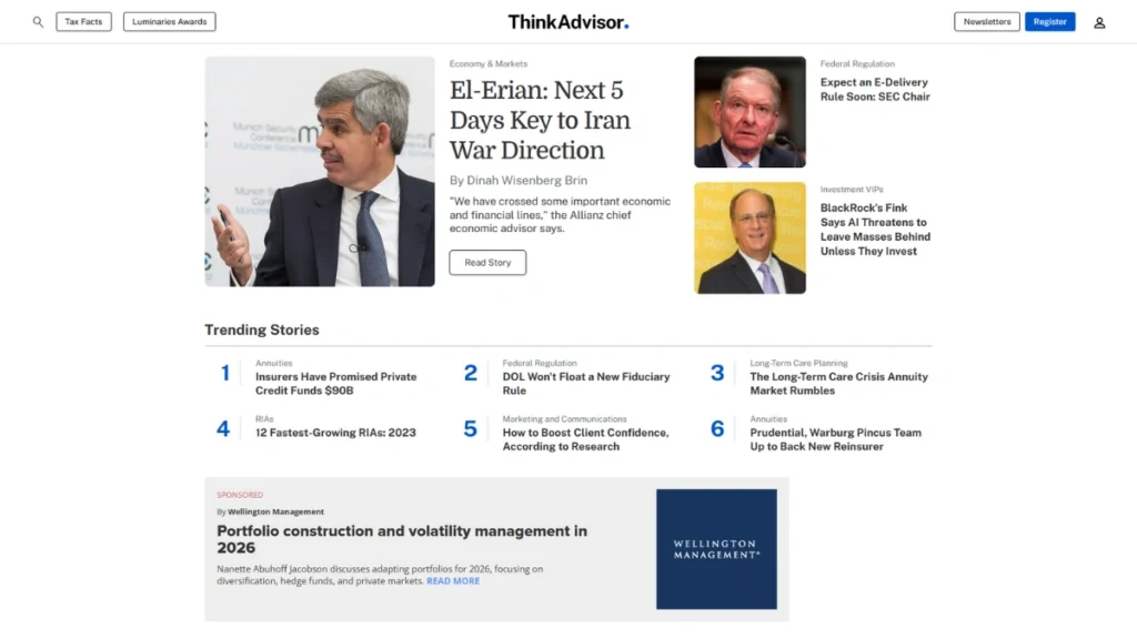 Think Advisor Website Financial Advisor News